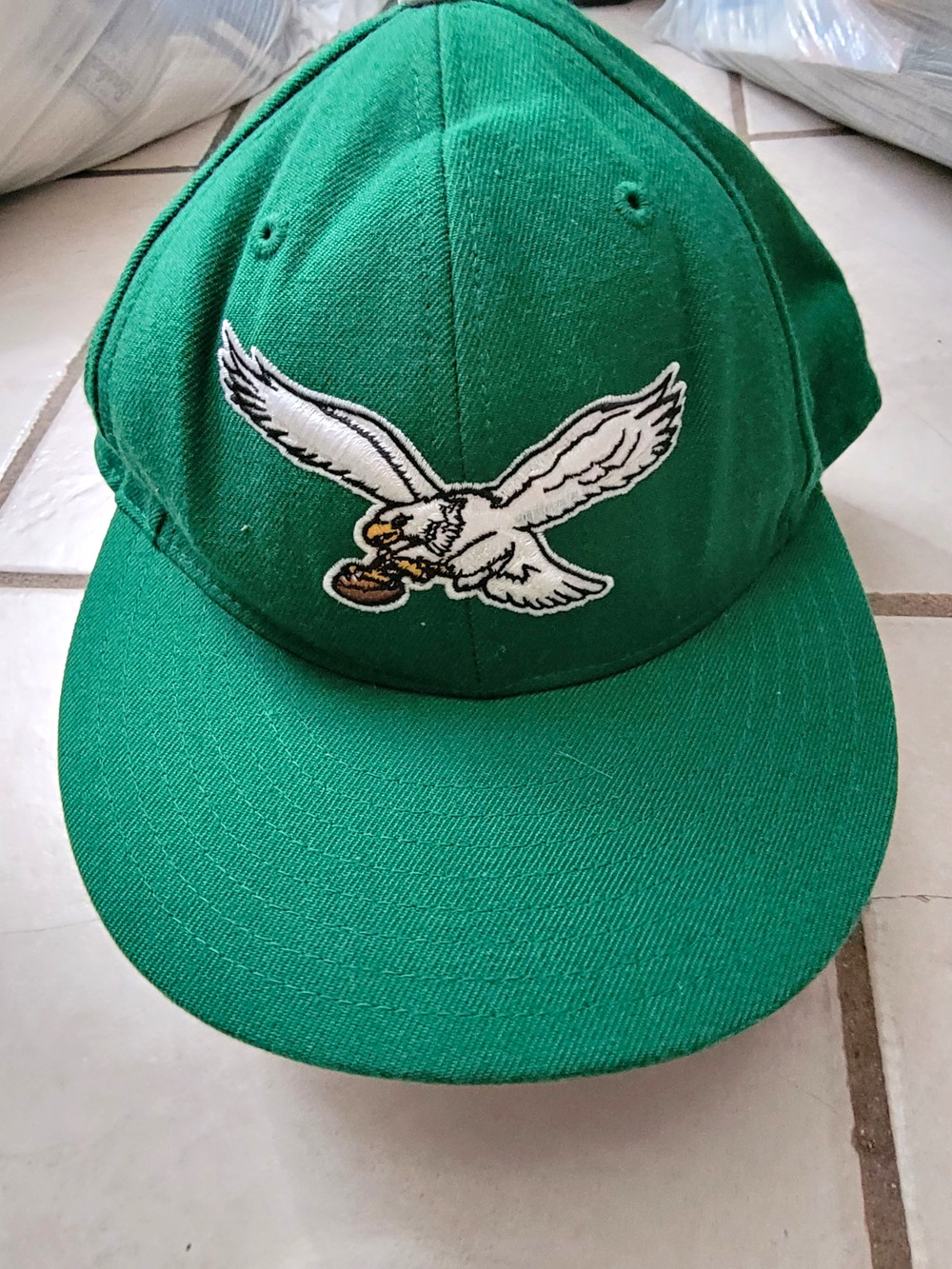 NFL Philadelphia Eagles Kelly Green Cap Hat Mitchell & Ness Fitted 7 3/8